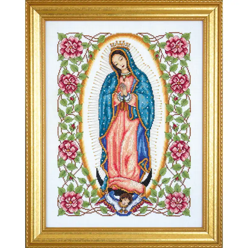 Sichere Zahlung Design Works Kreuzstich Stickpackung „Unsere Liebe Frau von Guadalupe“, Zählmuster, 33x43cm