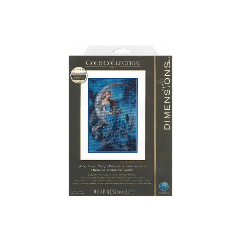 Dimensions Kreuzstich Set „Gold Collection Wind-Mond-Fee“, Zählmuster, 25,4×38,1cm Online Kaufen