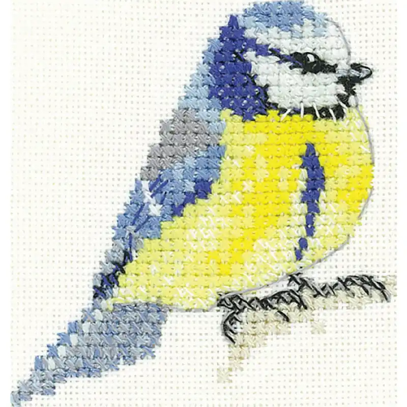 Heritage Kreuzstich Set Aida „Blaumeise“, Zählmuster, LFBT1511-A, 6×6,5cm Direkt Vom Hersteller
