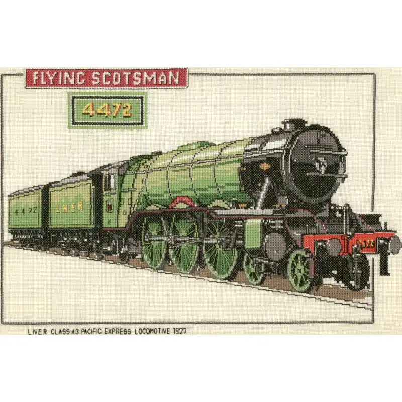 Heritage Kreuzstich Set Aida „Fliegender Schotte (A)“, Zählmuster, CFS126-A, 30×19,5cm Begrenztes Angebot