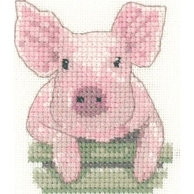 Jetzt Kaufen Heritage Kreuzstich Set Aida „Schwein (A)“, Zählmuster, LFPG1159-A, 6×7,5cm