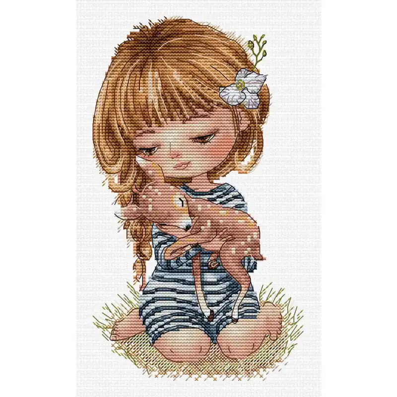 HobbyJobby Kreuzstich Stickpackung „Die engsten Freunde“, Zählmuster, 12x21cm Neu Im Sortiment