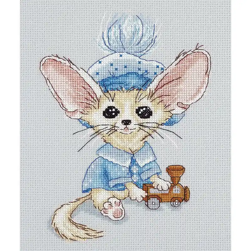 Preisknaller Klart Kreuzstichset „Babyboy Fenya“ 17x22cm, Zählmuster