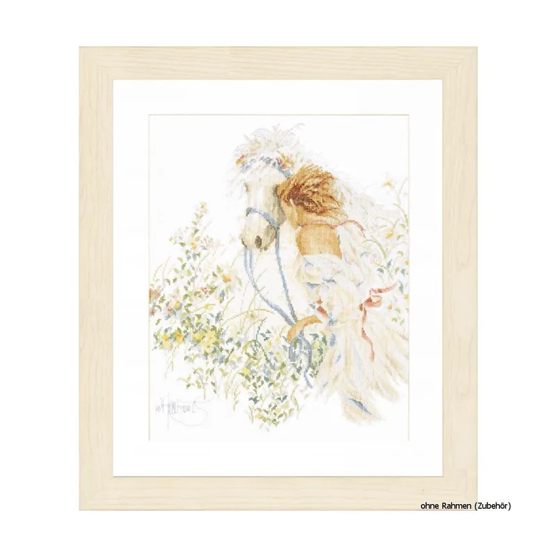 Lanarte Kreuzstichset „Frau & Pferd“, Zählmuster Nur Heute