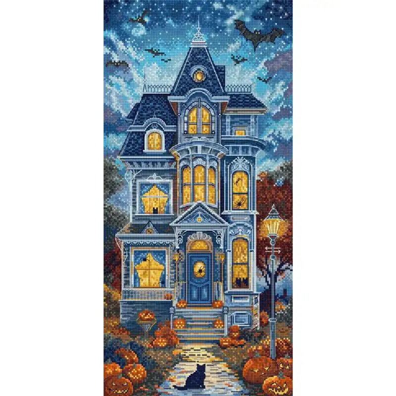 Direkt Vom Hersteller Letistitch Kreuzstich Stickpackung „Geistervilla“, Zählmuster, 19x39cm