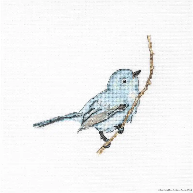 Nur Für Kurze Zeit Luca-S Kreuzstich Set „Bluebird“, Zählmuster, 14x14cm