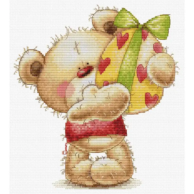 Knallerangebot Luca-S Kreuzstich Stickpackung „Überraschungsei“, Zählmuster, 16x18cm