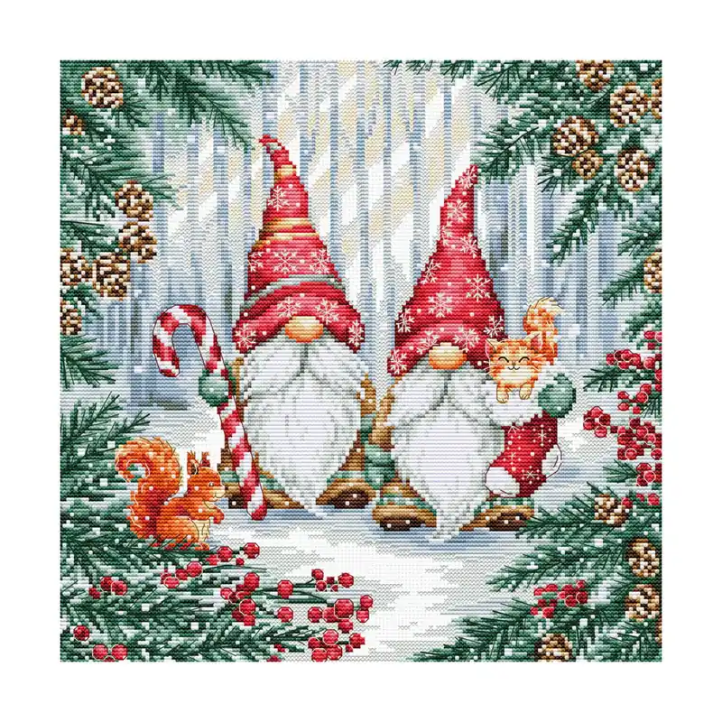 Sonderaktion Luca-S Kreuzstich Stickpackung „Waldfreunde“, Zählmuster, 25x25cm