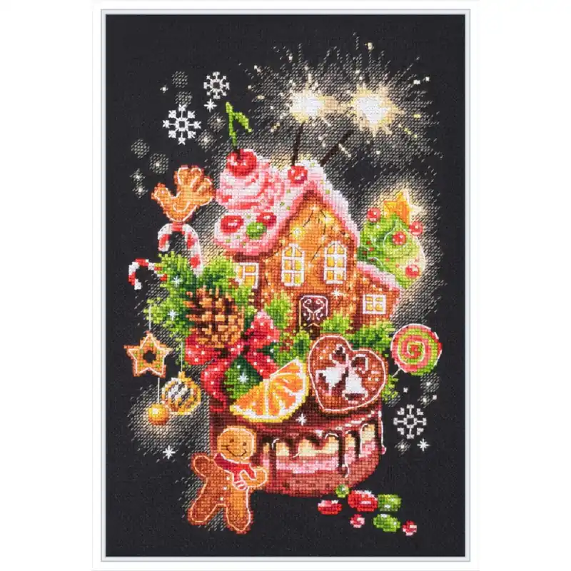 Magic Needle Zweigart Edition Kreuzstich Set „Weihnachtssüßigkeiten“, Zählmuster, 18x28cm Preis Gesenkt