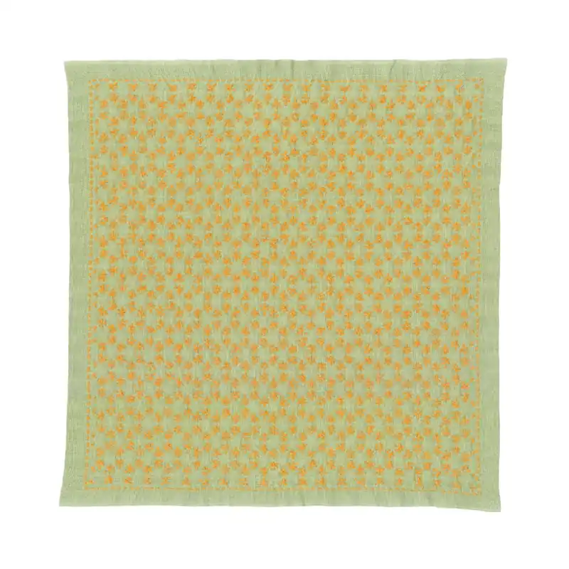 Exklusiv Olympus Hitomezashi Sashiko Stickpackung „Hana Fukin Kaku-Kikkou-Tsunagi“, Stoff bedruckt, 33x33cm, Original aus Japan