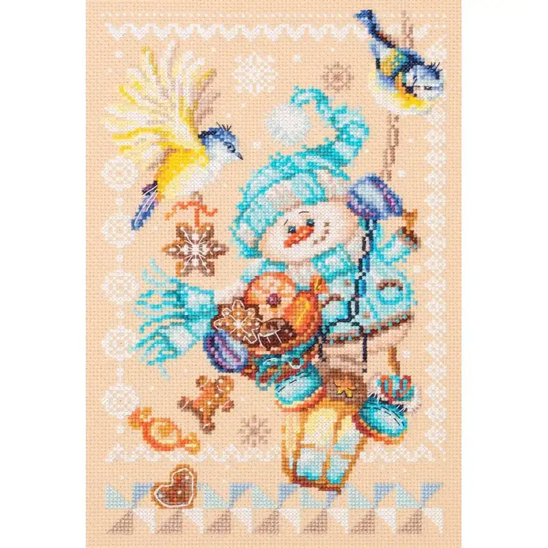 Garantierte Lieferung Magic Needle Kreuzstich Set „Weihnachtsgeschenke“, Zahlmuster, 17 x 27cm