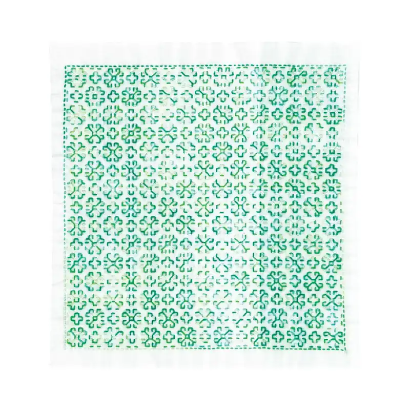 Olympus Hitomezashi Sashiko Stickpackung „Hana Fukin Marguerite“, Stoff bedruckt, 34x34cm, Original aus Japan Neu Im Sortiment