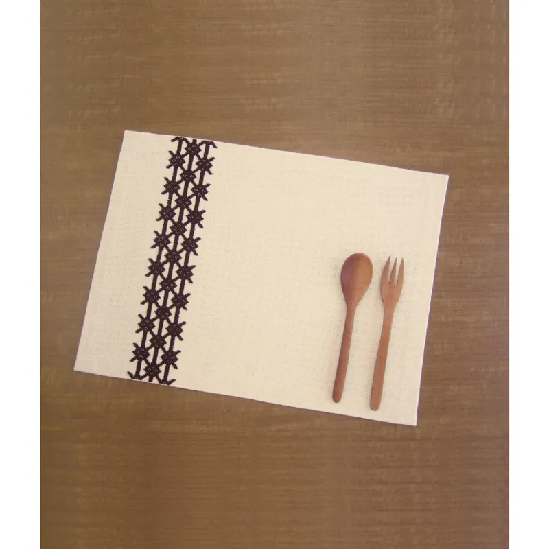 Olympus Kogin Stickpackung „Tischset Beige, 1 St“, Zählmuster, 30x40cm, Original aus Japan Sofort Bestellen