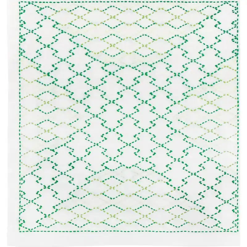 Solange Der Vorrat Reicht Olympus Sashiko Stickpackung „Hana Fukin Matsukawabishi Nagomi series“, Stoff bedruckt, 34x34cm, hergestellt in Japan