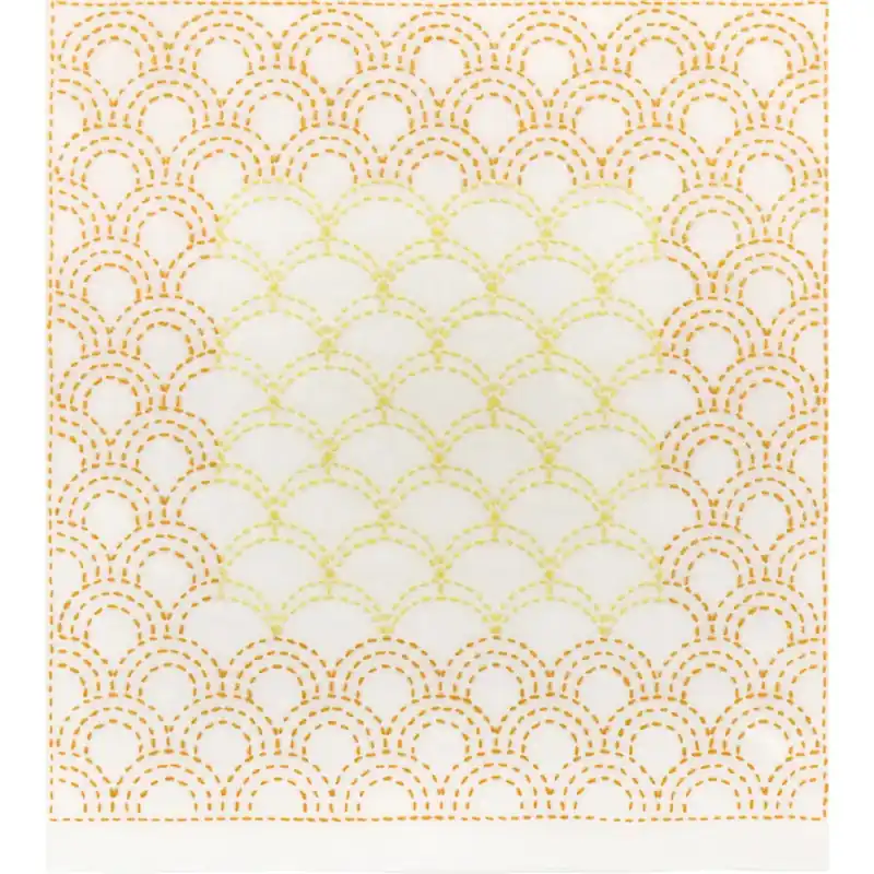 Kostenloser Versand Olympus Sashiko Stickpackung „Hana Fukin Seigaiha Nagomi series“, Stoff bedruckt, 34x34cm, hergestellt in Japan