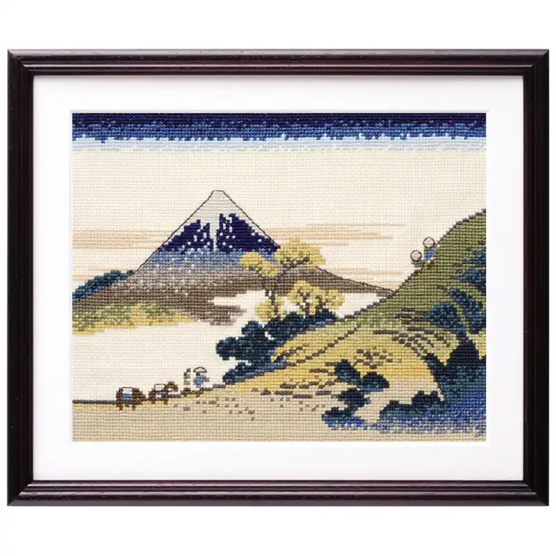 Heißes Angebot Olympus Kreuzstich Stickpackung „Der Inume-Pass in der Provinz Kai von Katsushika Hokusai“, Zählmuster, 29,5x37cm, Original aus Japan