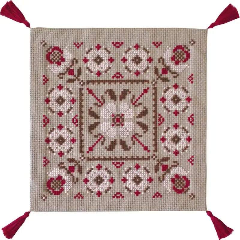 Direktkauf Olympus Kreuzstich Stickpackung „Rosegrau“, Zählmuster, 36,5x29cm