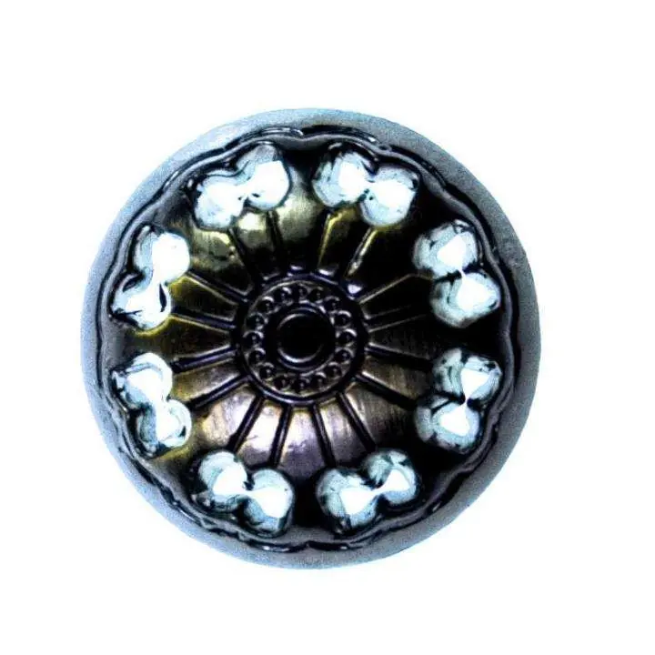 Finale Aktion Knopf Metalloptik Blume TK-123gold