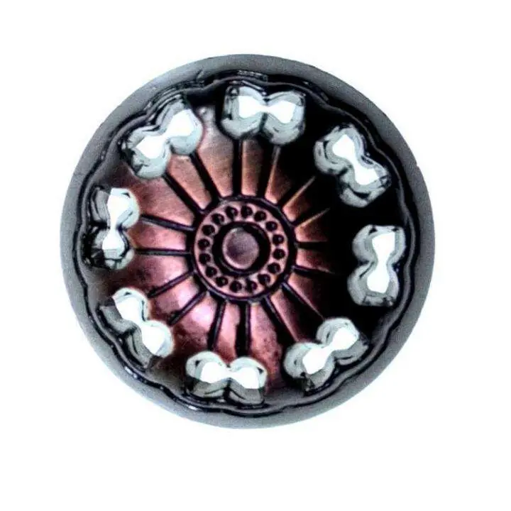 Knopf Metalloptik Blume TK-123 Kupfer Hochwertig