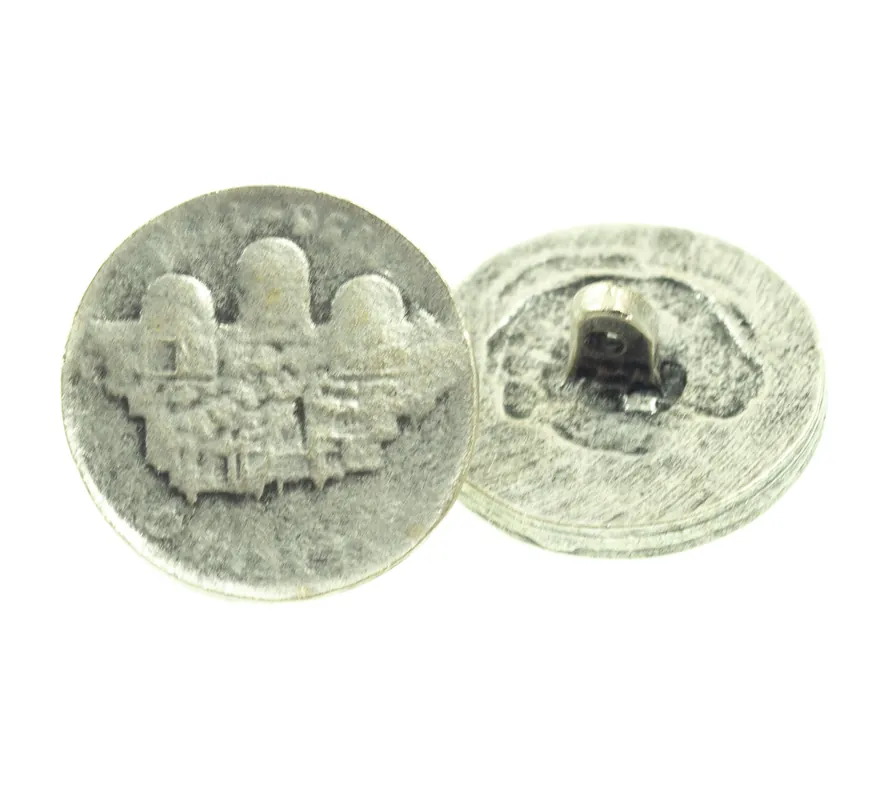 Wappen Knopf mit Öse Silber tk-124 Direkt Vom Hersteller