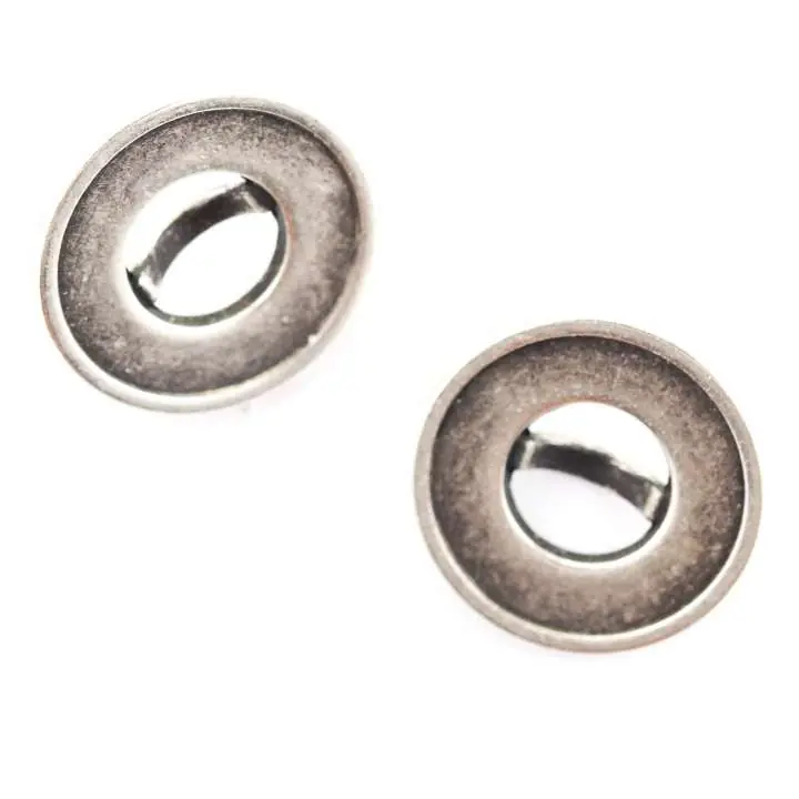 Neu Schlitz Knopf TK-141-altsilber