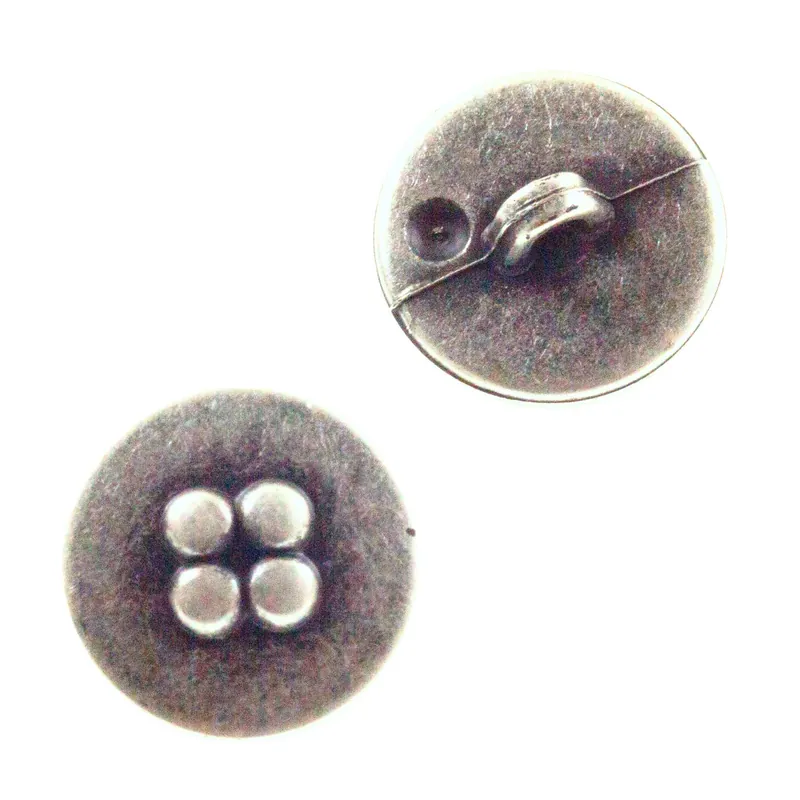 Geprüft Trachten Knopf Hut Form Edelweiß TK-26-altsilber