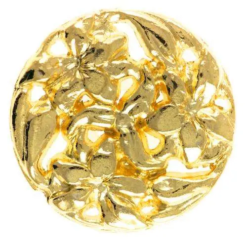 Trachten Knopf mit Blütenmotiv TK-31g matt Finale Aktion