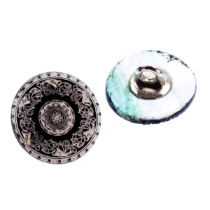 Ab Werk Trachten Knopf Perlmuttimitat Ranken Muster TK-49