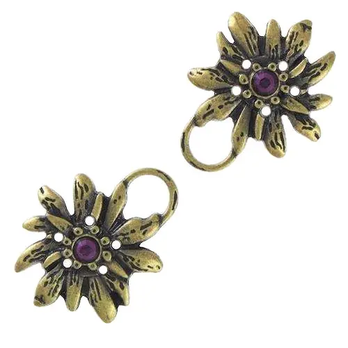 Sofort Bestellen Miederöse Edelweiß TS-100 fuchsia altgold