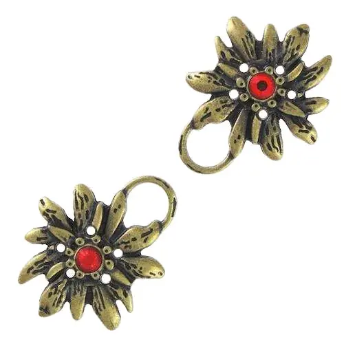 Miederöse Edelweiß TS-100 li.siam altgold Letzte Chance