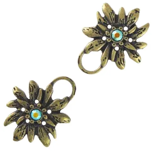 Miederöse Edelweiß TS-100 türkis altgold Großhandel