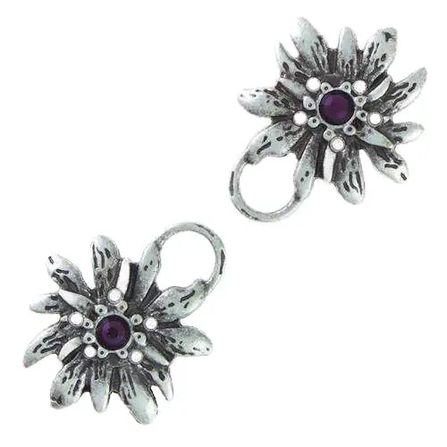 Miederöse Edelweiß TS-100 amethist silber Abverkauf