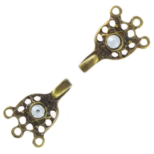 Miederhaken TS-11 crystal altgold Markenware