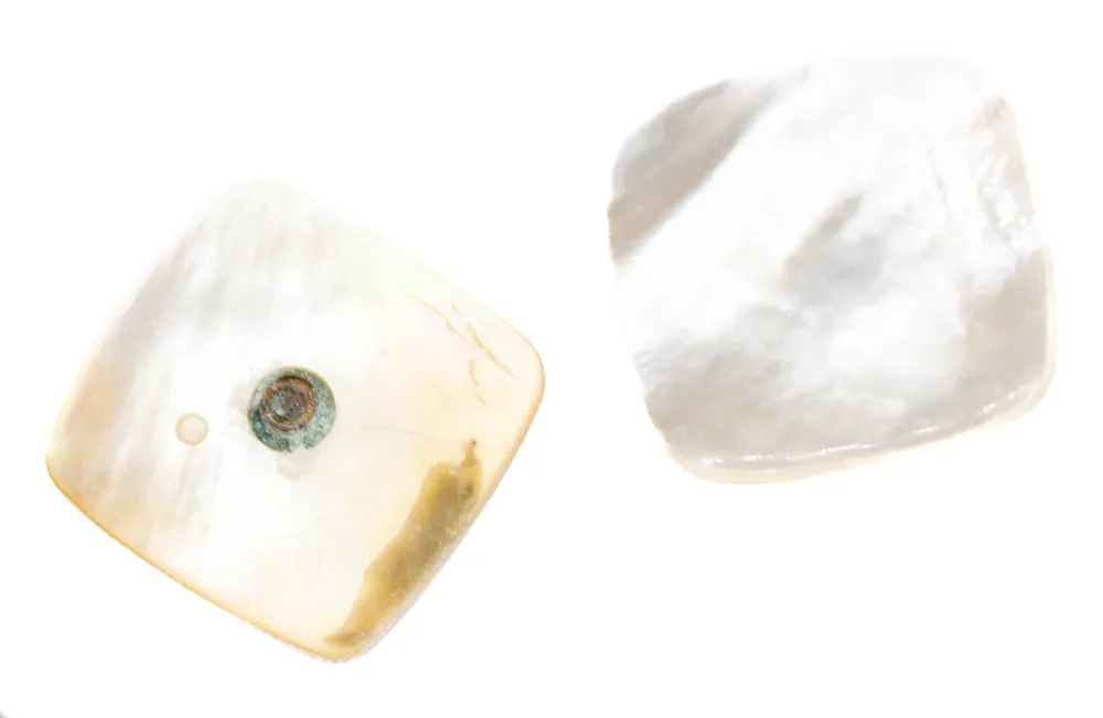 Perlmutt Knopf Öse Viereck PL-200 Handgefertigt