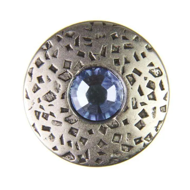 Knopf mit Swarovski®Crystal ST-17as li-saphire Mengenrabatt