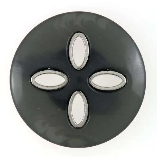 Expressversand 4-Loch Knopf mit Metalleinsätzen Blume KG-101