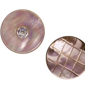 Hochwertig Makassar Perlmutt Knopf braun Öse pl-gr-500