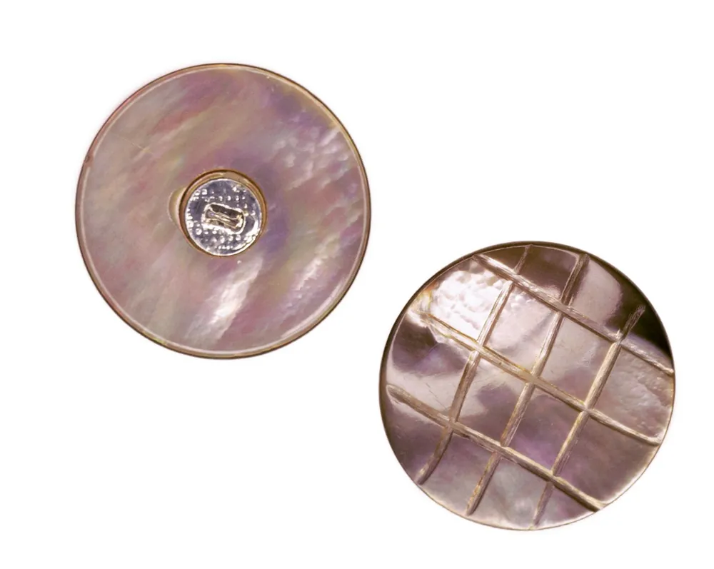 Hochwertig Makassar Perlmutt Knopf braun Öse pl-gr-500