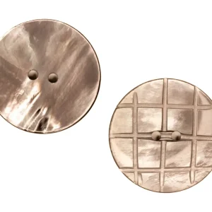 Geprüft Makassar Perlmutt Knopf 2-Loch pl-gr-501-braun