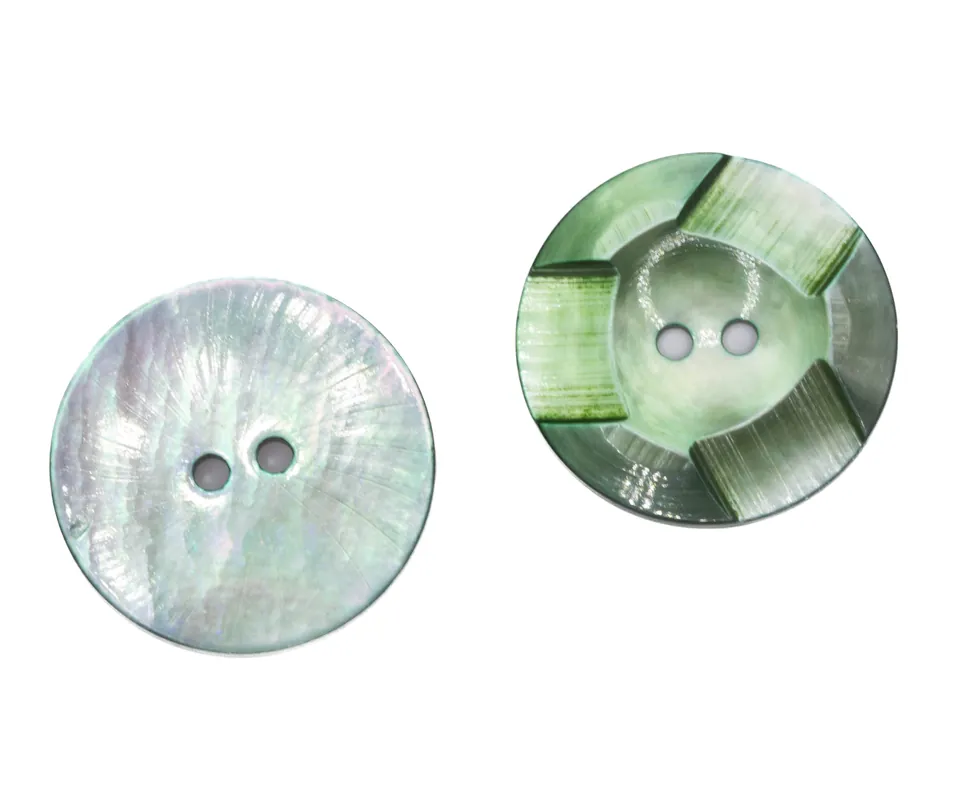 Online Kaufen Makassar Perlmutt Knopf grün 2-Loch pl-gr-301