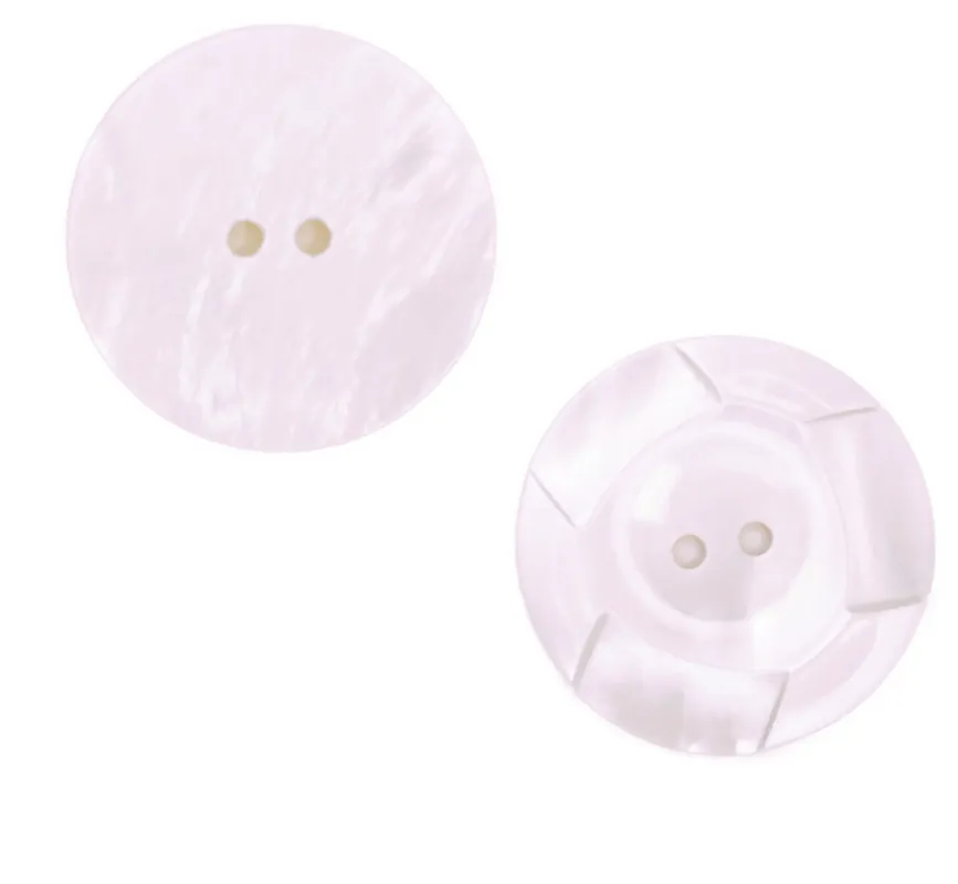Makassar Perlmutt Knopf creme 2-Loch pl-gr-301 Exklusiv