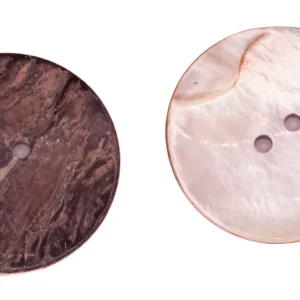 Makassar Perlmutt Knopf braun 2-Loch pl-gr-400 Billig