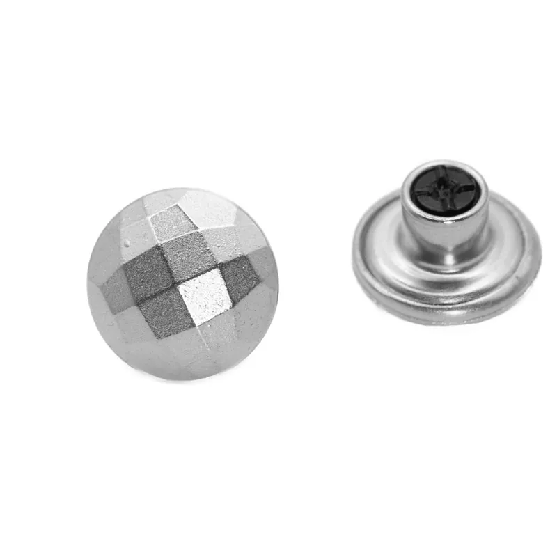 Jeans Knopf Facetti NJ-77-silber Letzte Chance