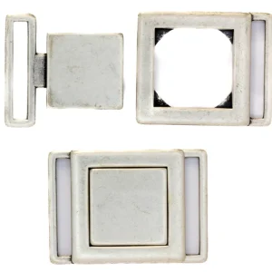 Markenware Gürtelschnalle zum Einhängen SM-102-alt-silber