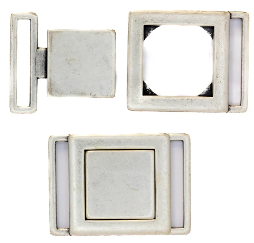 Markenware Gürtelschnalle zum Einhängen SM-102-alt-silber