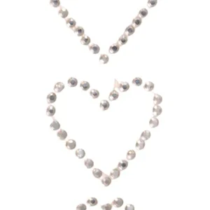 Handgefertigt Applikation Herzchen Strass-Bügelmotiv AM-ST-7