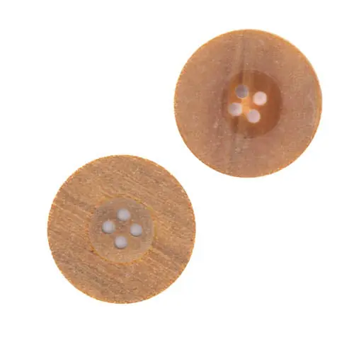4-Loch Knopf Holzimitat dunkel braun KBR-35 Online Kaufen