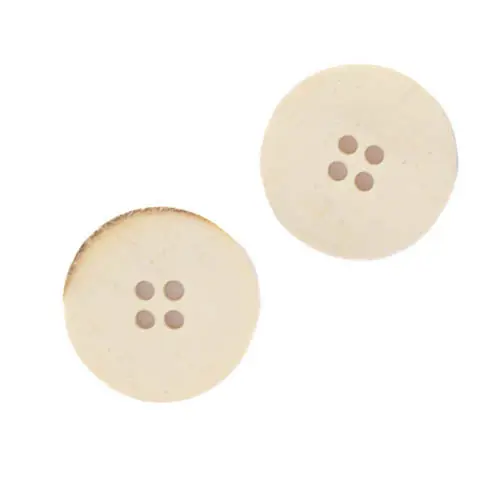 4-Loch Knopf Holzimitat KBR-37-creme-gebrannt Preiswert