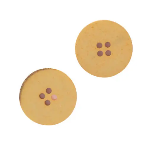 4-Loch Knopf Holzimitat KBR-37-Topaz-gebrannt Schneller Versand