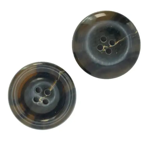 Neu Hornimitat Knopf hi-97-dunkel-braun